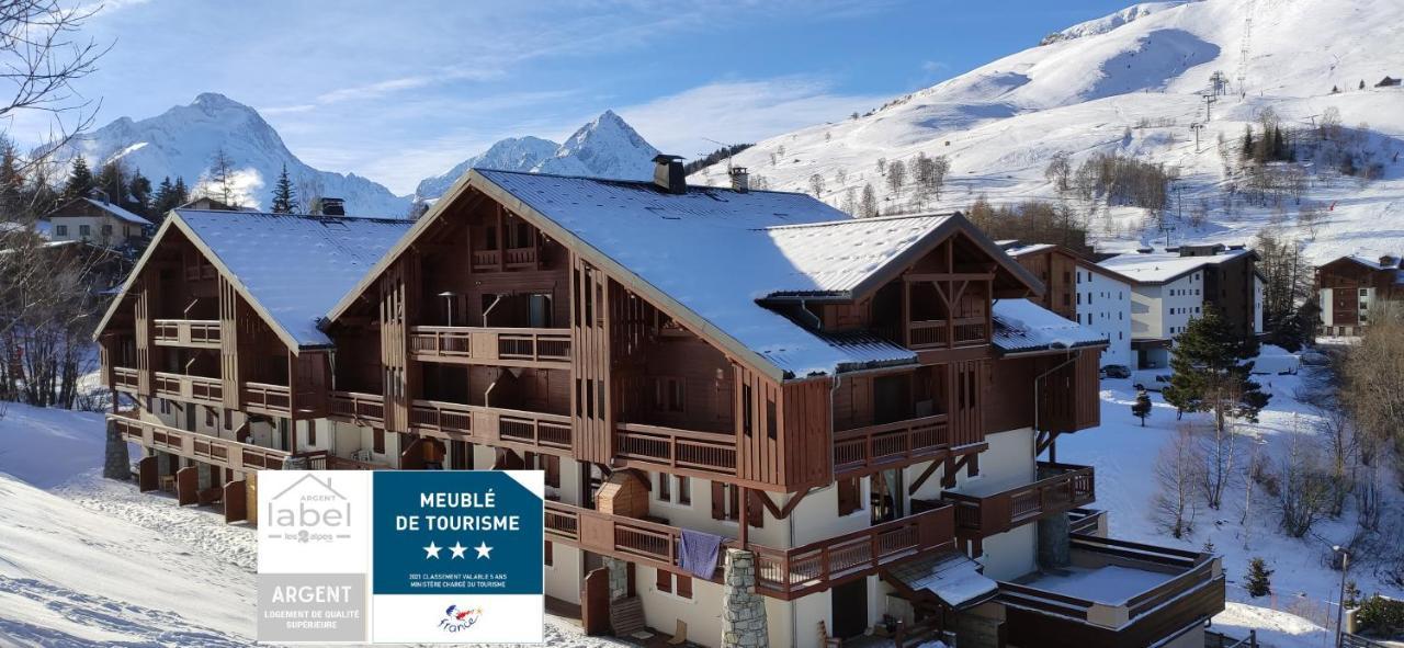 Apartament T2 Meuble Tourisme 3 Etoiles, Pied Des Pistes-Parking Prive Avec Balcon Et Superbe Vue Les Deux Alpes Zewnętrze zdjęcie